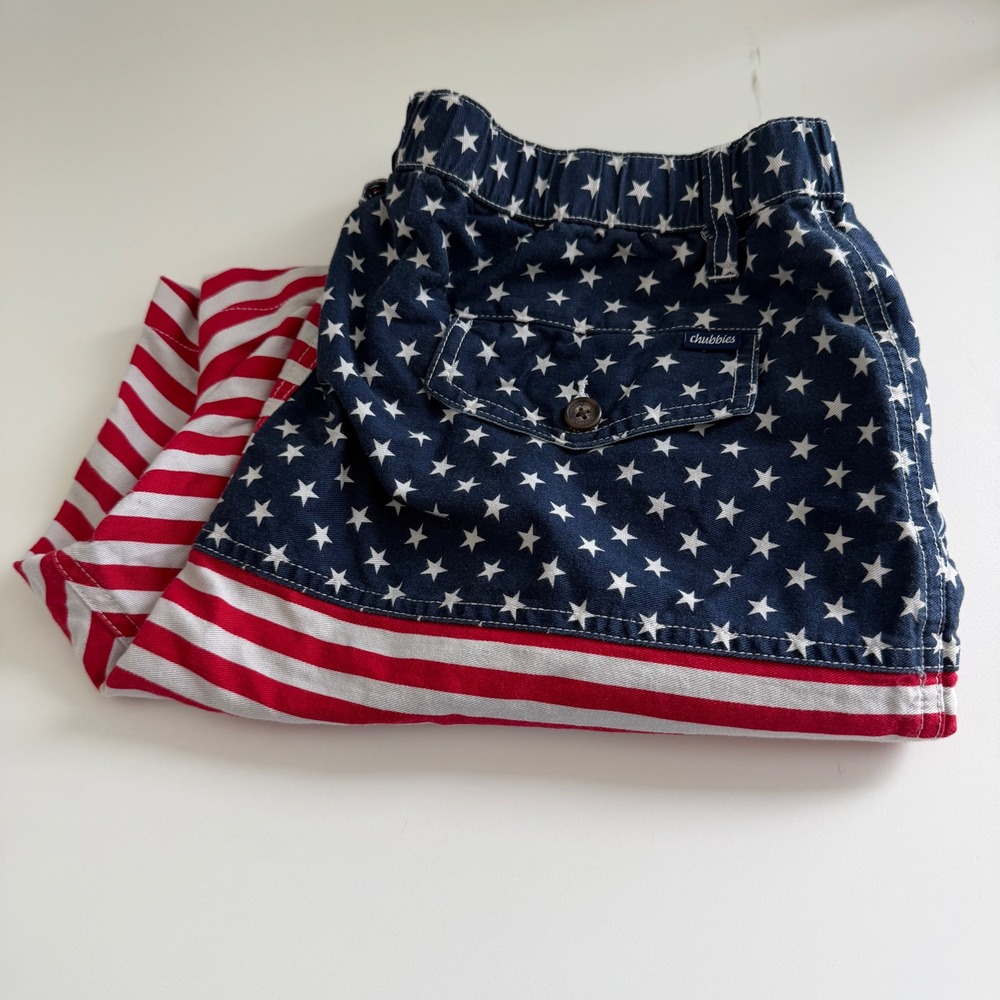Chubbies The Mericas American Flag Stars Stripes Shorts Mens XL Patriotic